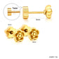 Cute Flower 18K Gold Plated Children's Earrings