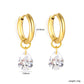 Pear Solitaire Hoops detail – pear solitaire close-up by Twisty Locks