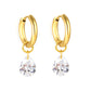 Pear Solitaire Hoops – main product shot on white by Twisty Locks
