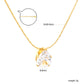 Pear CZ Solitaire 18K Gold-Plated Necklace