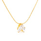 Pear CZ Solitaire 18K Gold-Plated Necklace