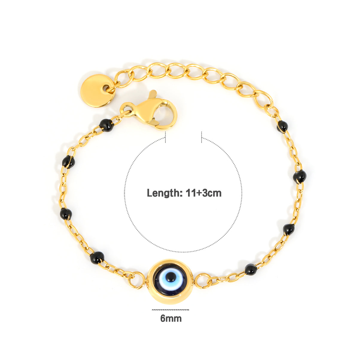 Evil Eye Nazariya 18K Gold Plated Children's Bracelet