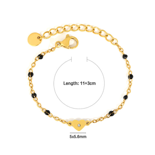 Sparkle Heart Nazariya 18K Gold Plated Children's Bracelet