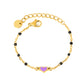 Lavender Heart Nazariya 18K Gold Plated Children's Bracelet