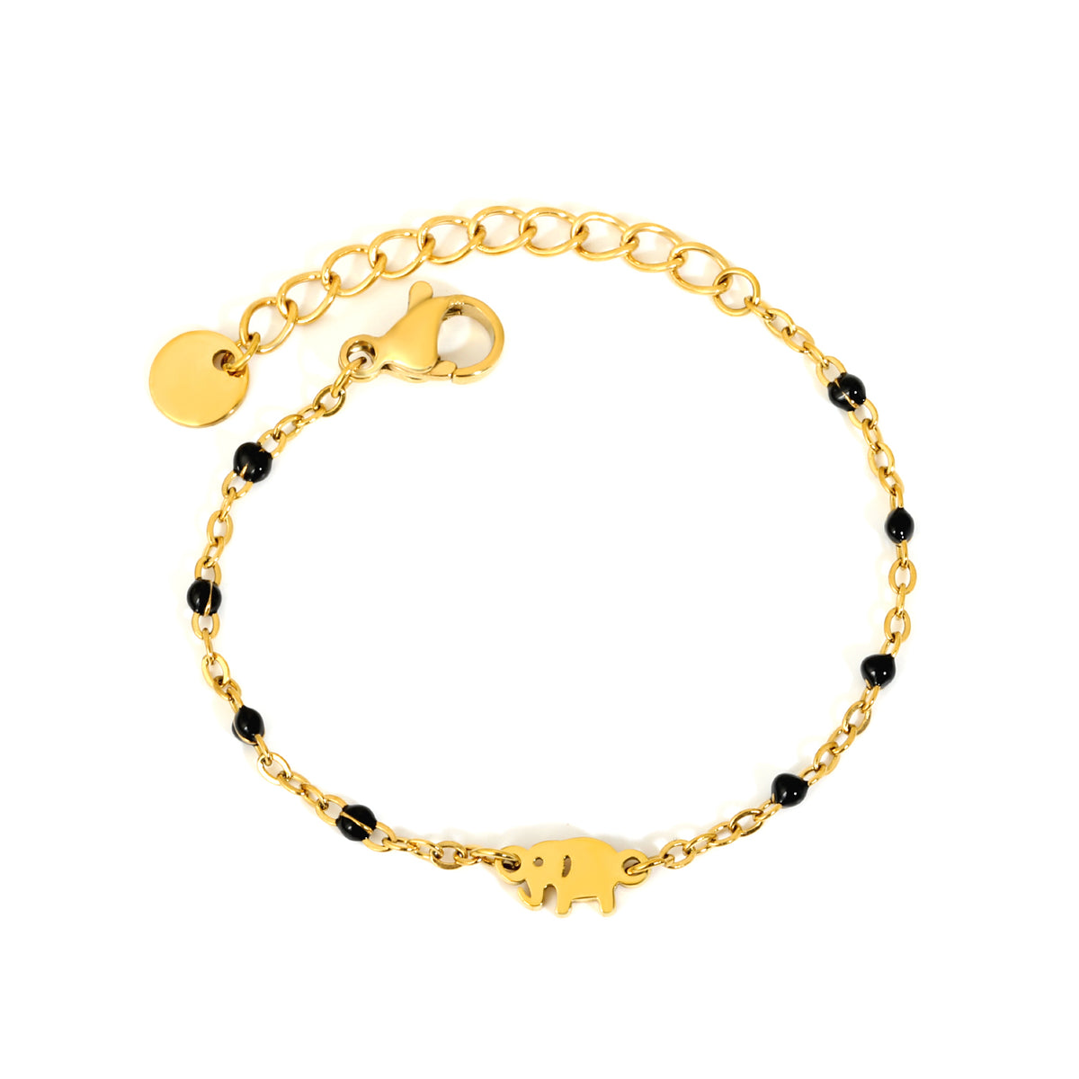 Gold Elephant Nazariya 18K Gold Plated Children's Bracelet
