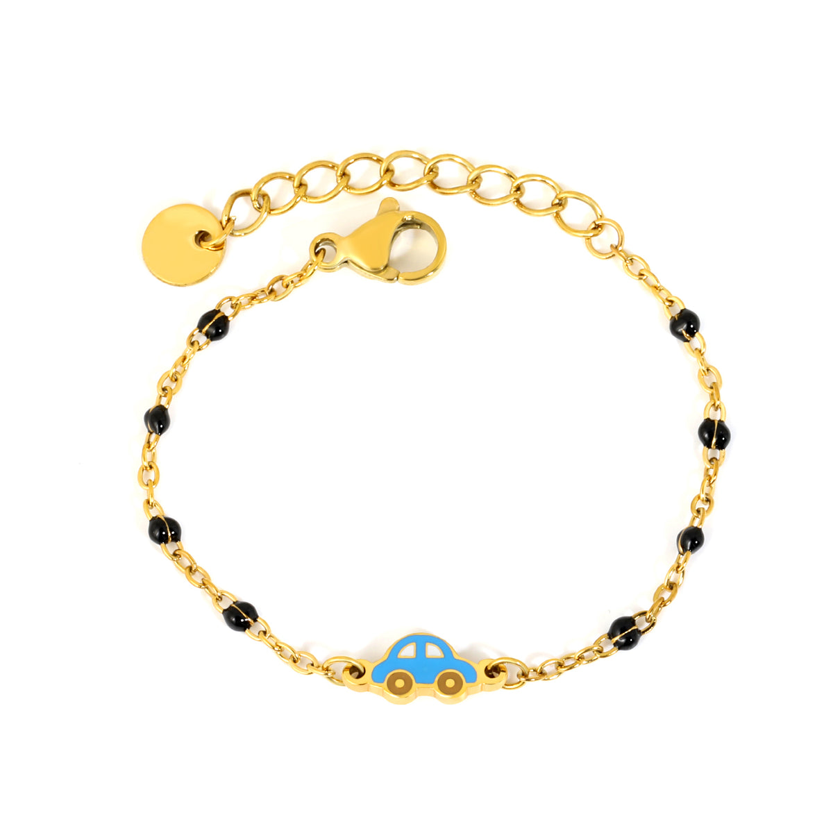 Blue Car Nazariya 18K Gold Plated Children's Bracelet