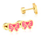 Love Bow 18K Gold Plated Children's Earrings