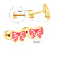 Love Bow 18K Gold Plated Children's Earrings