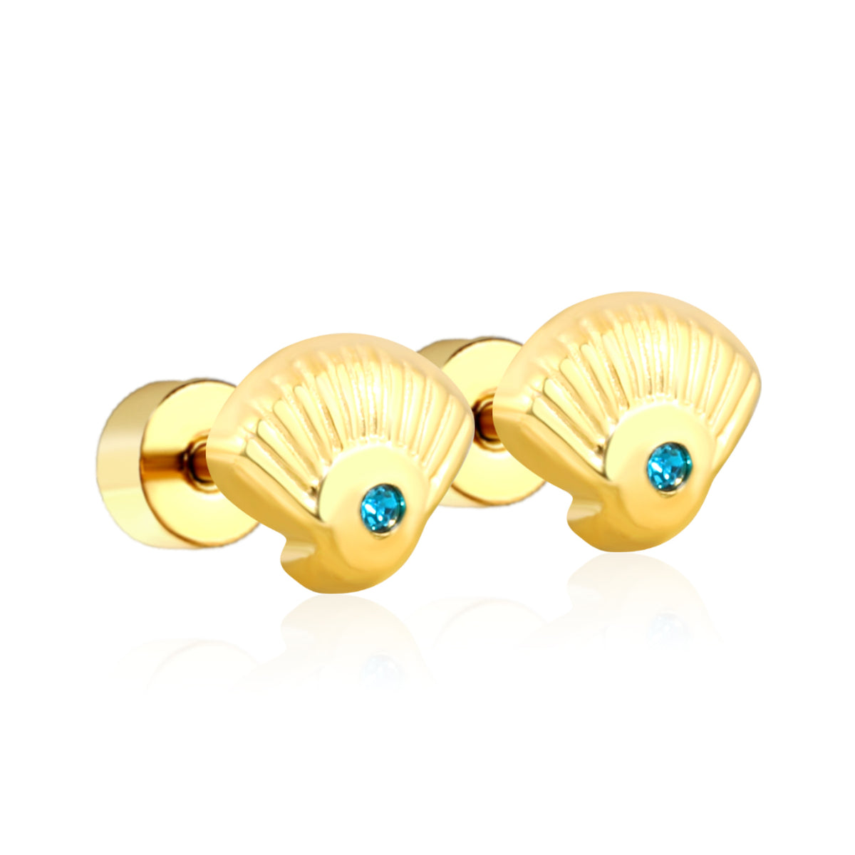 SeaShell 18K Gold Plated Children's Earrings