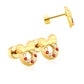 Donut Bow 18K Gold Plated Children's Earrings