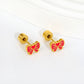 Love Bow 18K Gold Plated Children's Earrings