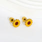 Sunny Sunflower 18K Gold Plated Children's Earrings