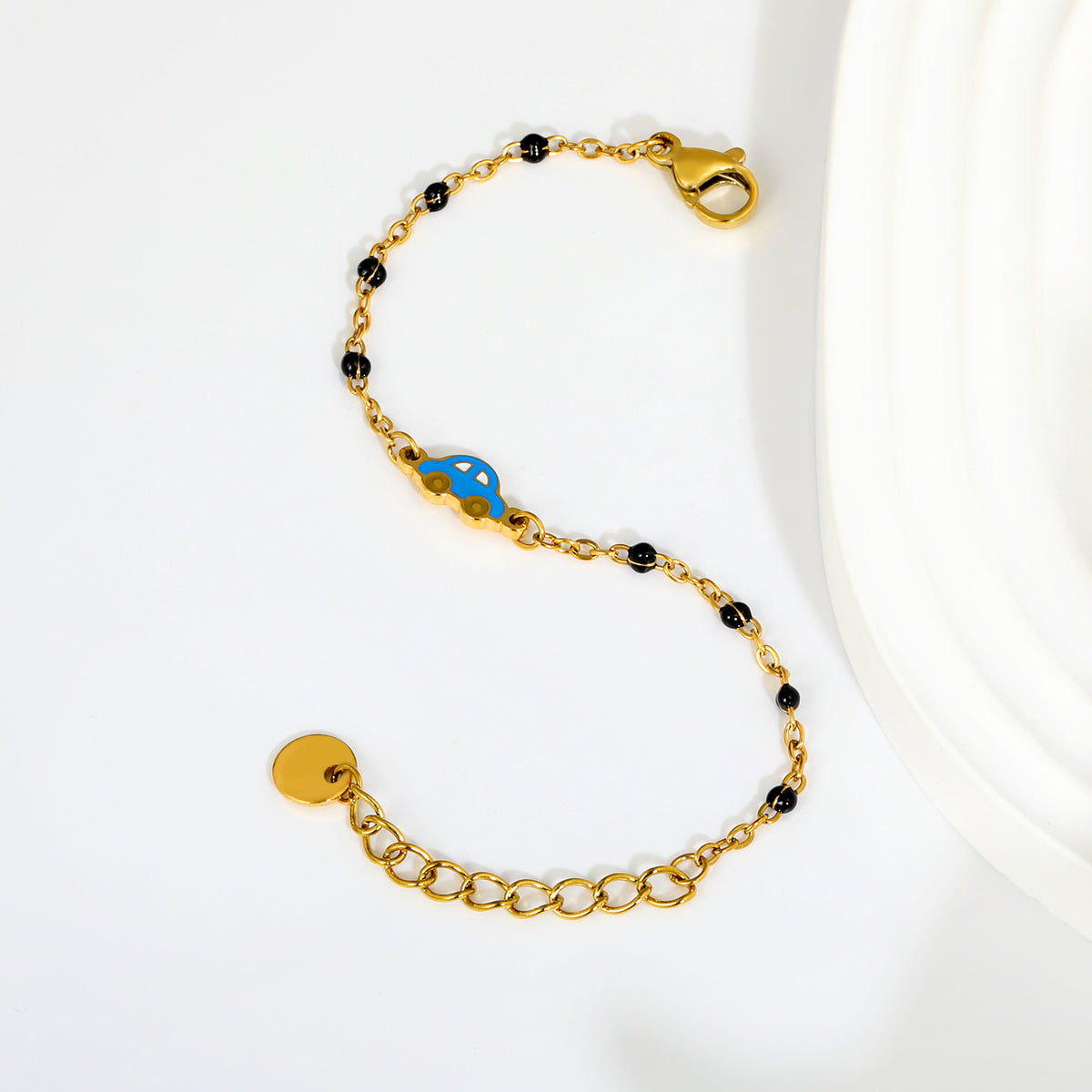 Blue Car Nazariya 18K Gold Plated Children's Bracelet