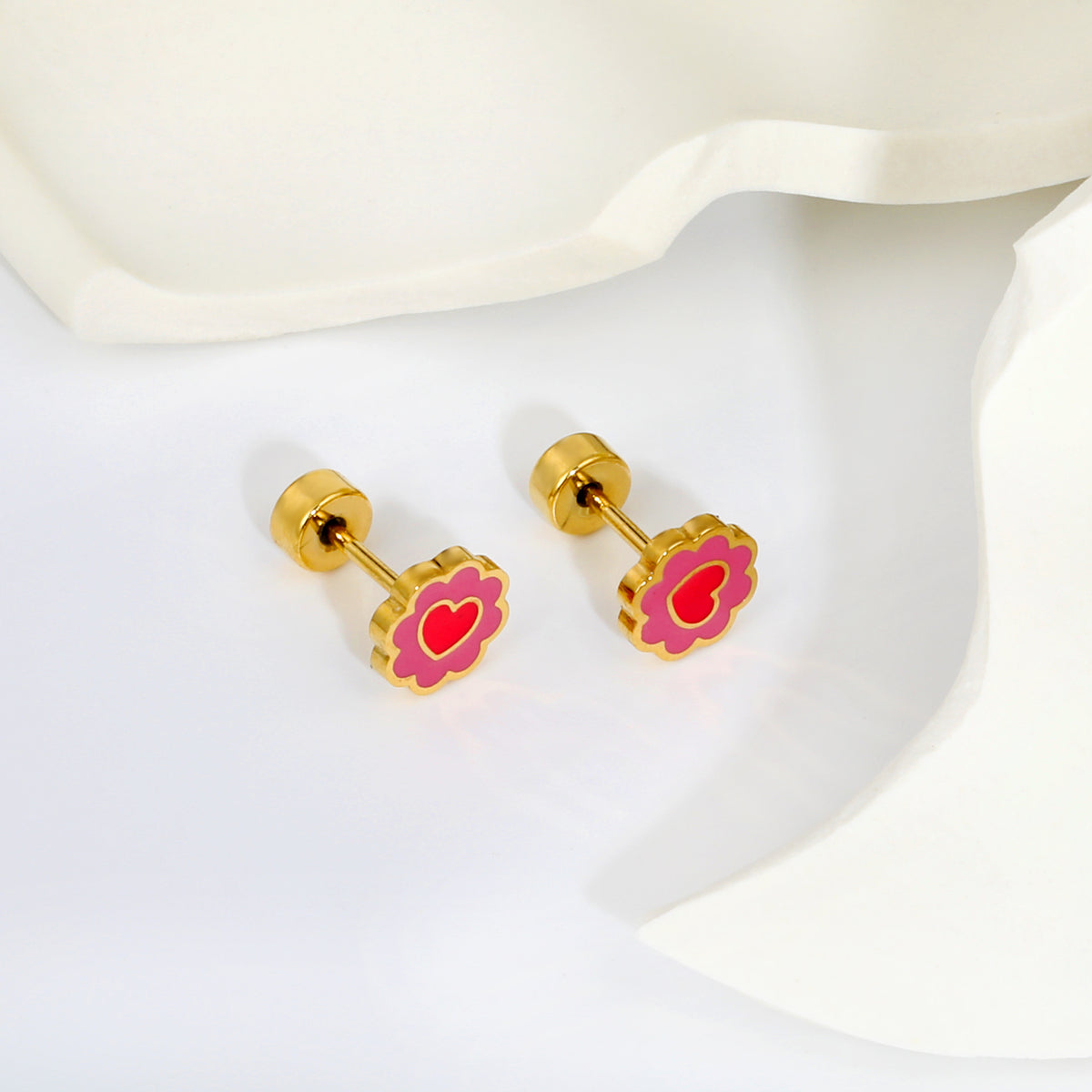 Sweetheart 18K Gold Plated Children's Earrings