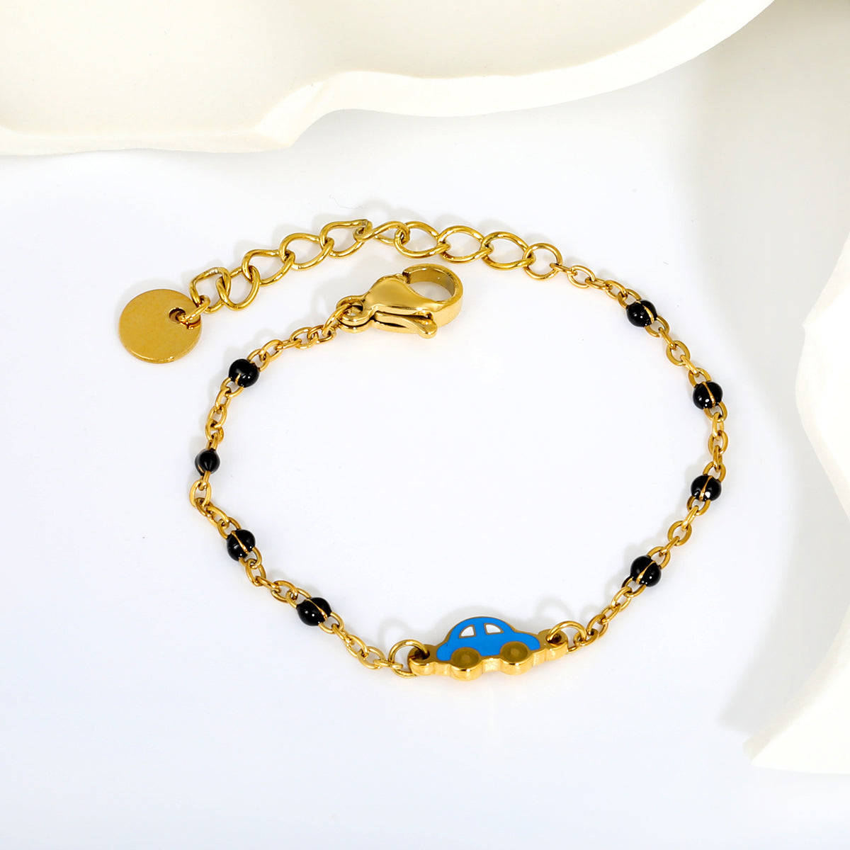 Blue Car Nazariya 18K Gold Plated Children's Bracelet