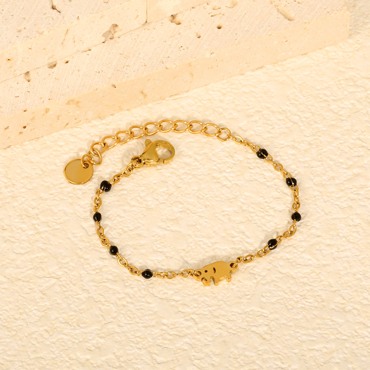 Gold Elephant Nazariya 18K Gold Plated Children's Bracelet