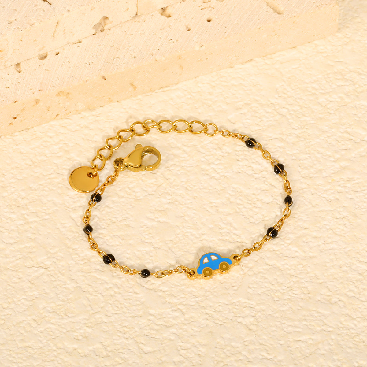 Blue Car Nazariya 18K Gold Plated Children's Bracelet