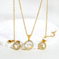 Crystal Halo Circle 18K Gold-Plated Jewellery Set (3 Pcs)