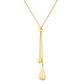 Double Teardrop Lariat 18K Gold-Plated Necklace
