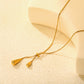 Double Teardrop Lariat 18K Gold-Plated Necklace