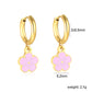 Pink Blossom Hoops gold earrings detail – blossom hoop close-up by Twisty Locks