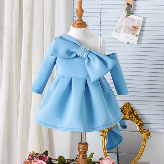 Sky Bow Birthday Dress