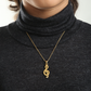 Sparkle Music Note 18K Gold Plated Children's Necklace