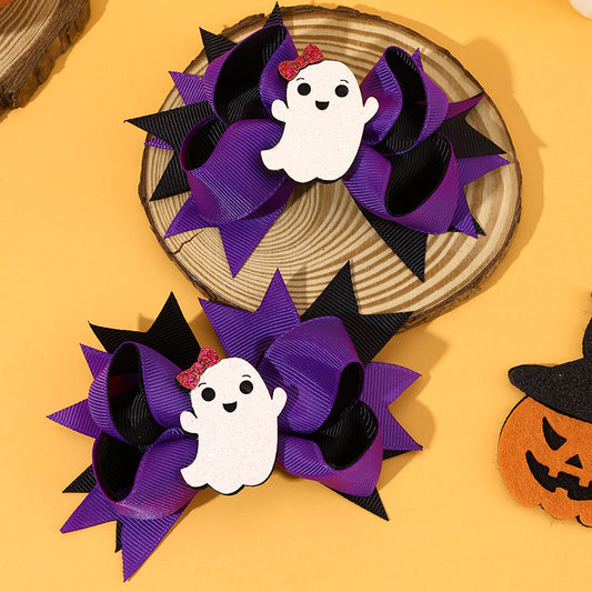 Spooky Cute Ghost Hair Bow - Set of 2