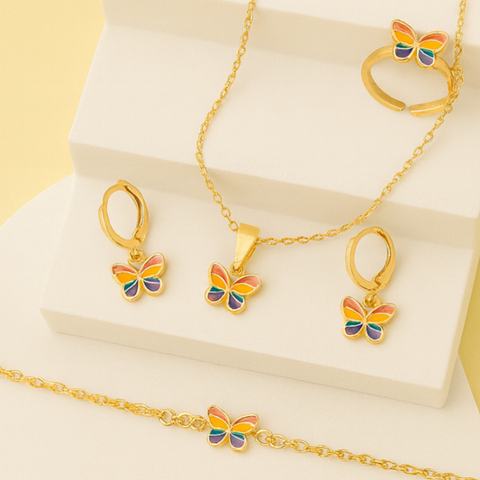 Butterfly Jewellery Set- Colorful