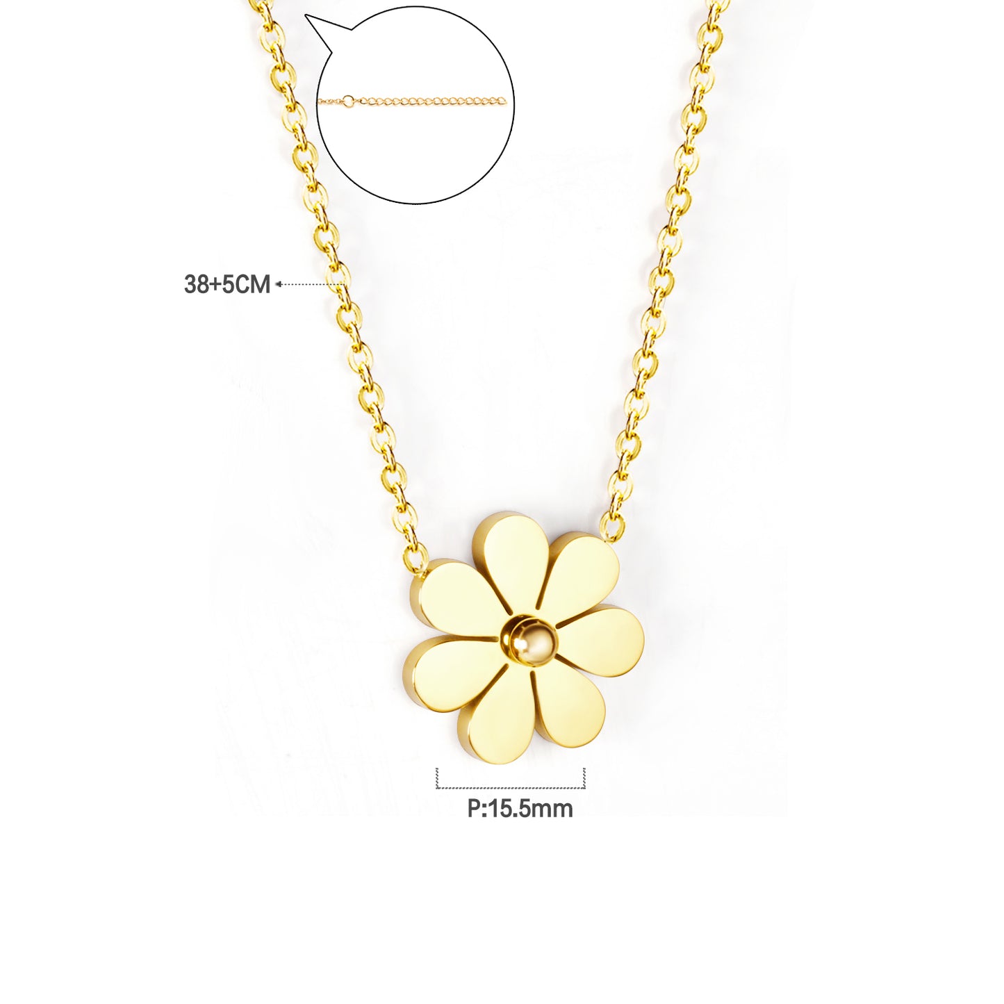 Gold Daisy 18K Gold Plated Children's Necklace