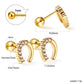 Sparkle Horseshoe 18K Gold Plated Children's Earrings