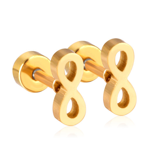 Infinity 18K Gold Plated Children's Earrings