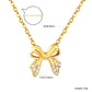 Pavé Bow CZ 18K Gold-Plated Necklace