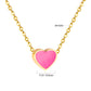 Pink Heart 18K Gold Plated Children's Necklace