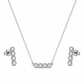 Crystal Bar Jewellery Set (3 Pcs)