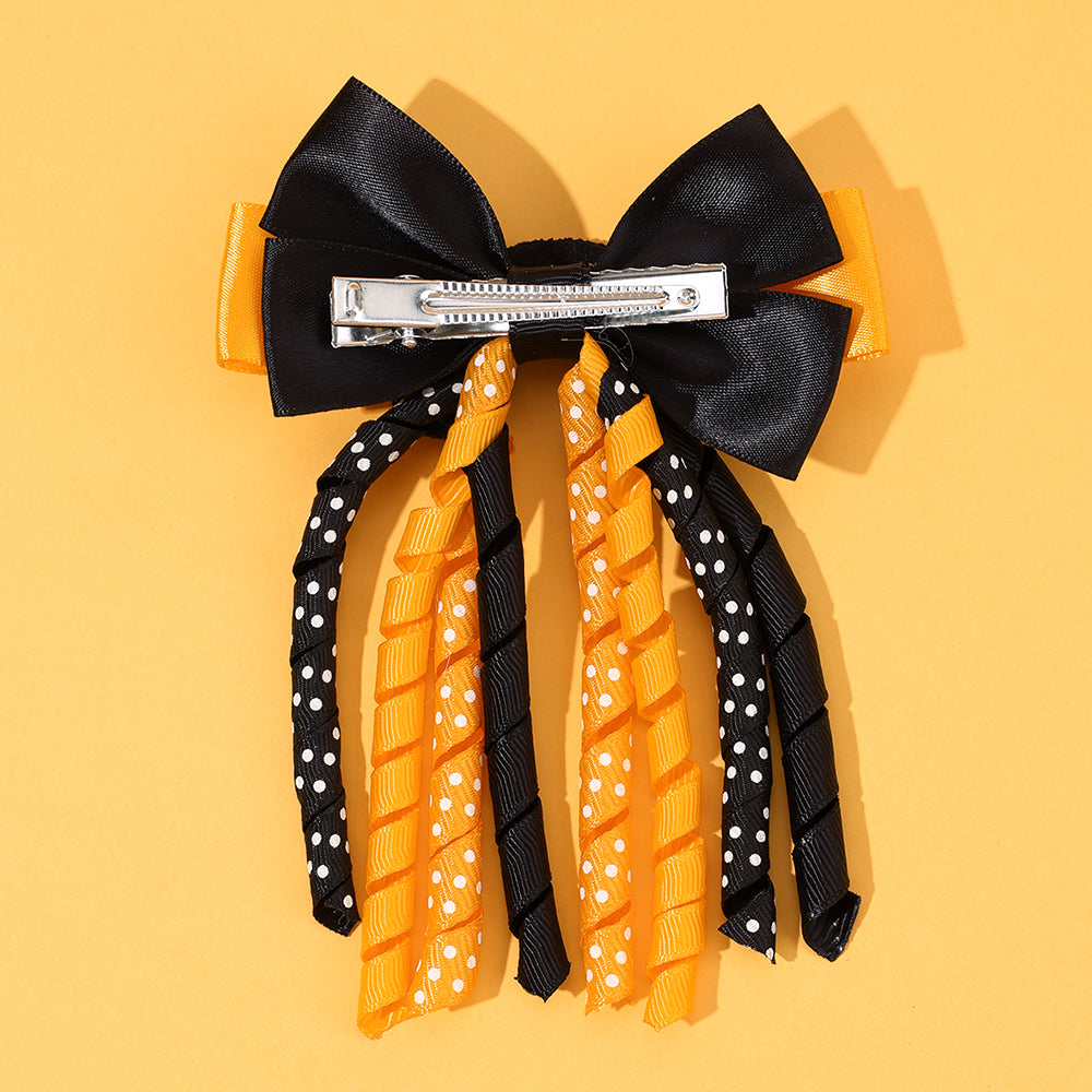 Pumpkin Rainbow Halloween Hair Bow - Set of 2