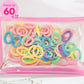 60 Soft Pastel Hair Ties (With Pouch)