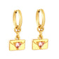 Heart Envelope 18K Gold-Plated Earrings