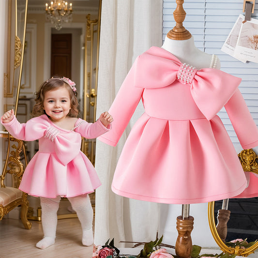 Blush Bow Birthday Dress