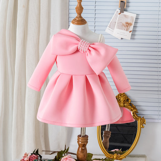 Blush Bow Birthday Dress