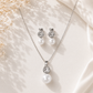 Pearl & Crystal Drop Jewellery Set (3 Pcs)