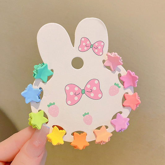 Assorted 30 Pastel Mini Claw Clips - Stars, Crowns & Mouse - Twisty Locks  - Kids and Women Hair Accessories, Fashion Clothing and Jewellery India