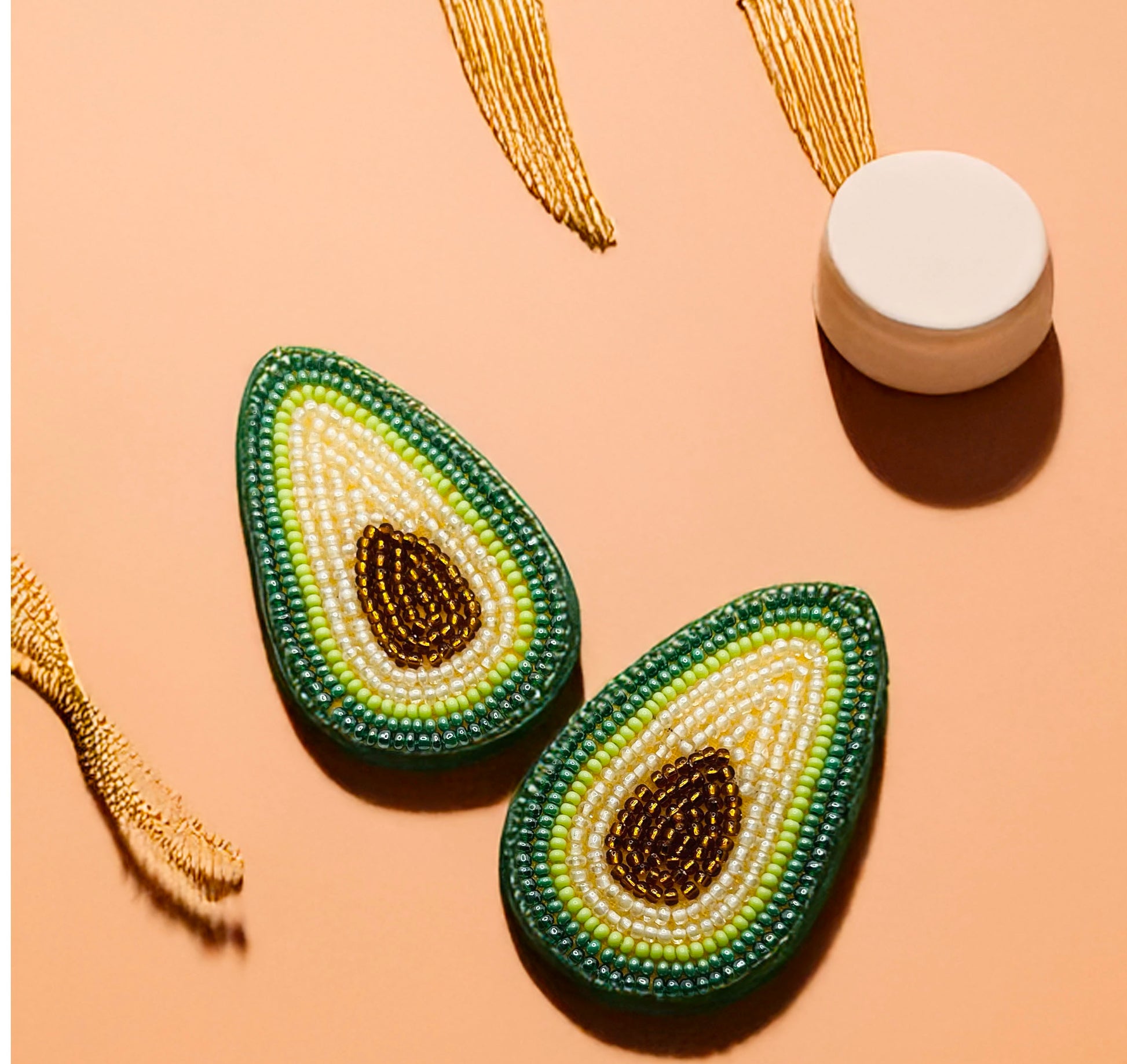 Avacado Embroidered Hair Clips Set - Twisty Locks  - Kids and Women Hair Accessories, Fashion Clothing and Jewellery India