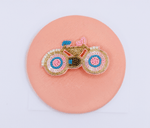 Bicycle Embroidered Hair Clip