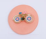 Bicycle Embroidered Hair Clip