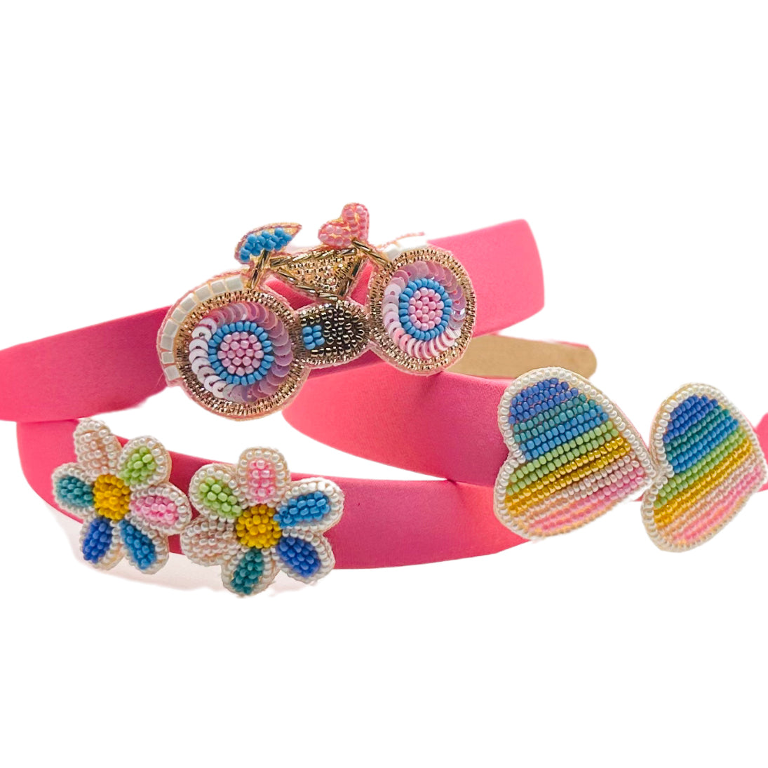 Bicycle Satin Hairband - Twisty Locks  - Kids Hair Accessories India