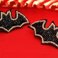 Black Bat Embroidered Hair Clips - Twisty Locks  - Kids and Women Hair Accessories, Fashion Clothing and Jewellery India