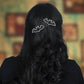 Black Bat Embroidered Hair Clips - Twisty Locks  - Kids and Women Hair Accessories, Fashion Clothing and Jewellery India