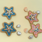Blue Stars Embroidered Hair Clips Set - Twisty Locks  - Kids and Women Hair Accessories, Fashion Clothing and Jewellery India