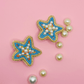 Blue Stars Embroidered Hair Clips Set - Twisty Locks  - Kids and Women Hair Accessories, Fashion Clothing and Jewellery India